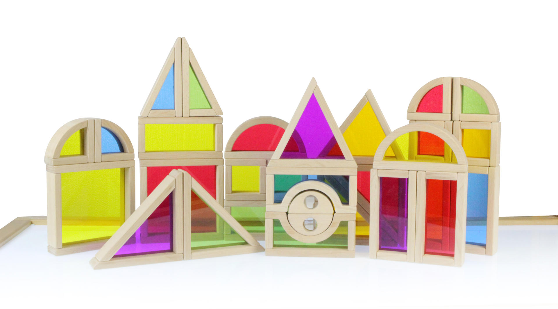 Regnbågsklossar 30st