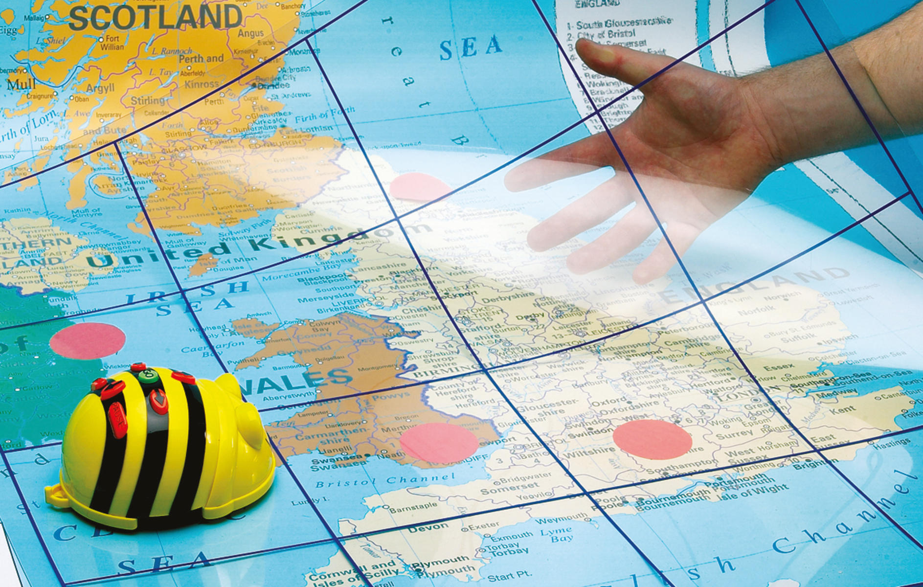 Blue-Bot/Bee-Bot matta Rutmönster TTS - Bild 2