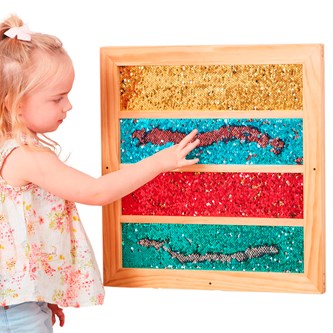 Paljettavla - Randig kvadrat