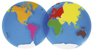 Världskarta till ljusbord