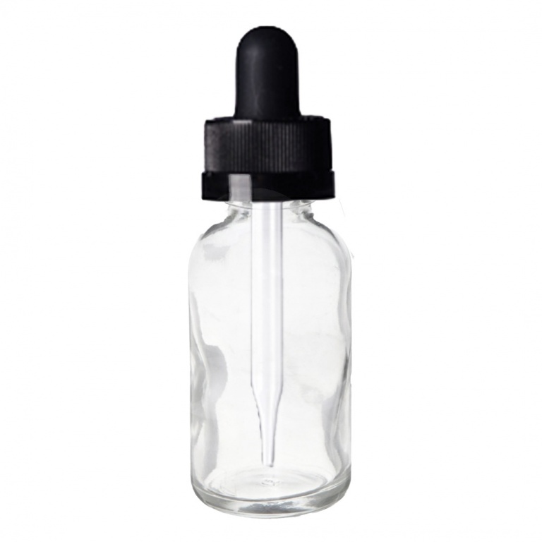 Droppflaska glas, Klar 25ml 10st