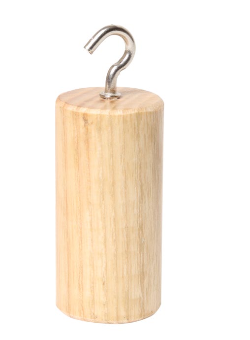 Cylinder med krok, trä