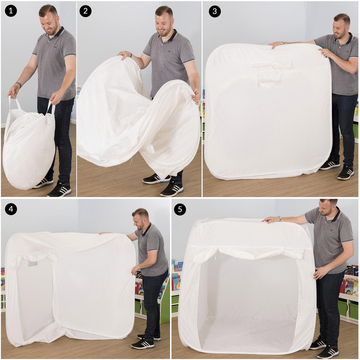 Vitt popuptält för projicering - Bild 3