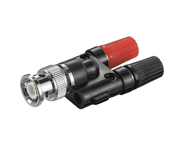 BNC Adapter med 2st 4mm banankontakter