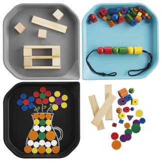 Brickor för sortering 4st. Grå.