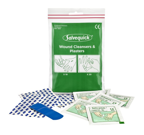 Salvequick plåster och sårtvättare