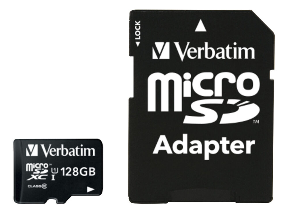 Minneskort SD-micro, 128GB med adapter