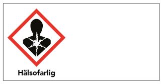 Varningsetikett - Hälsofarlig 100 st/rulle