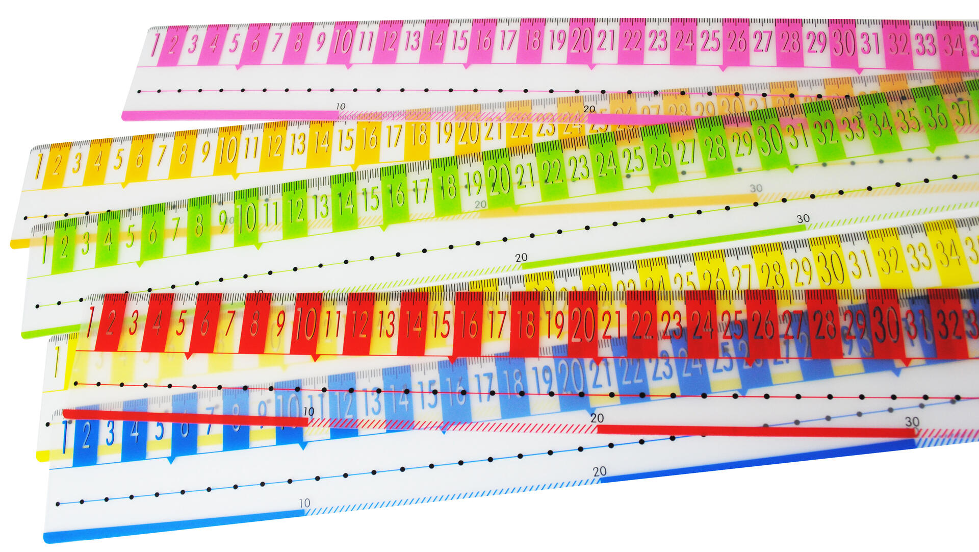 Transparent linjal 100cm, 6 st/fp