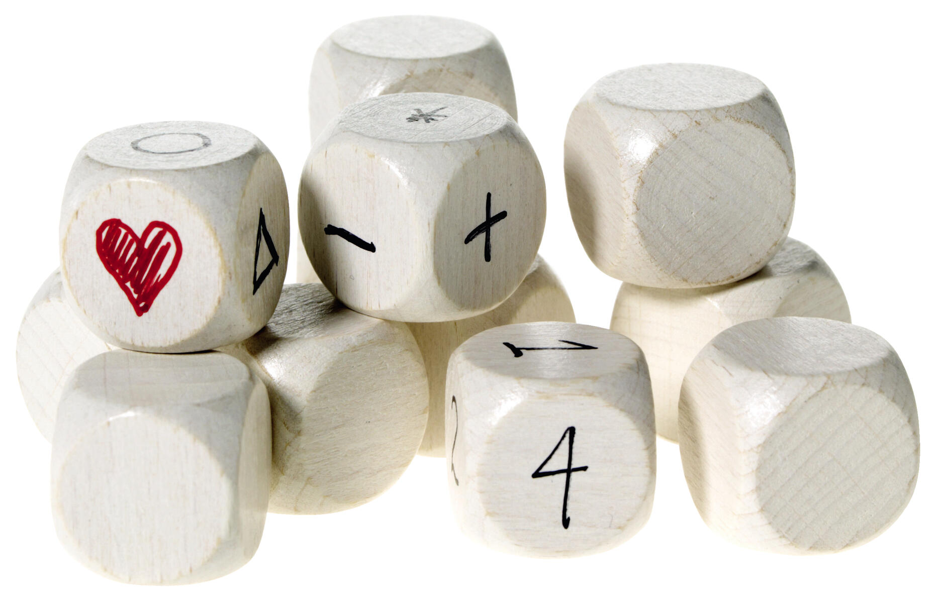 Tärningar 6 sidiga blanka, 12 st/fp