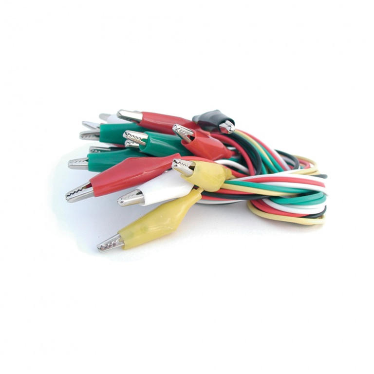 Laboratoriesladd med krokodilklämma 60cm, 10 st