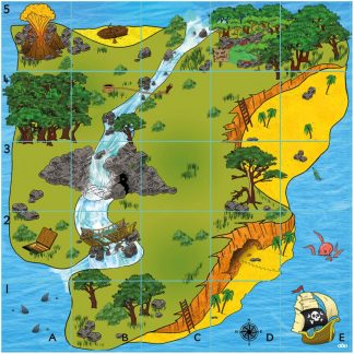 Blue-Bot/Bee-Bot matta Skattkarta