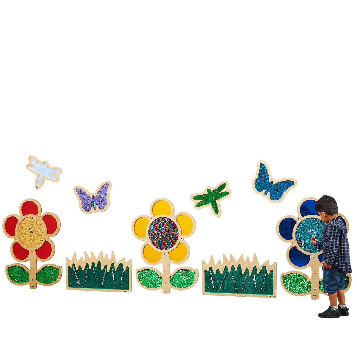 Paljett- och Spegeltavla - Gul blomma - Bild 3