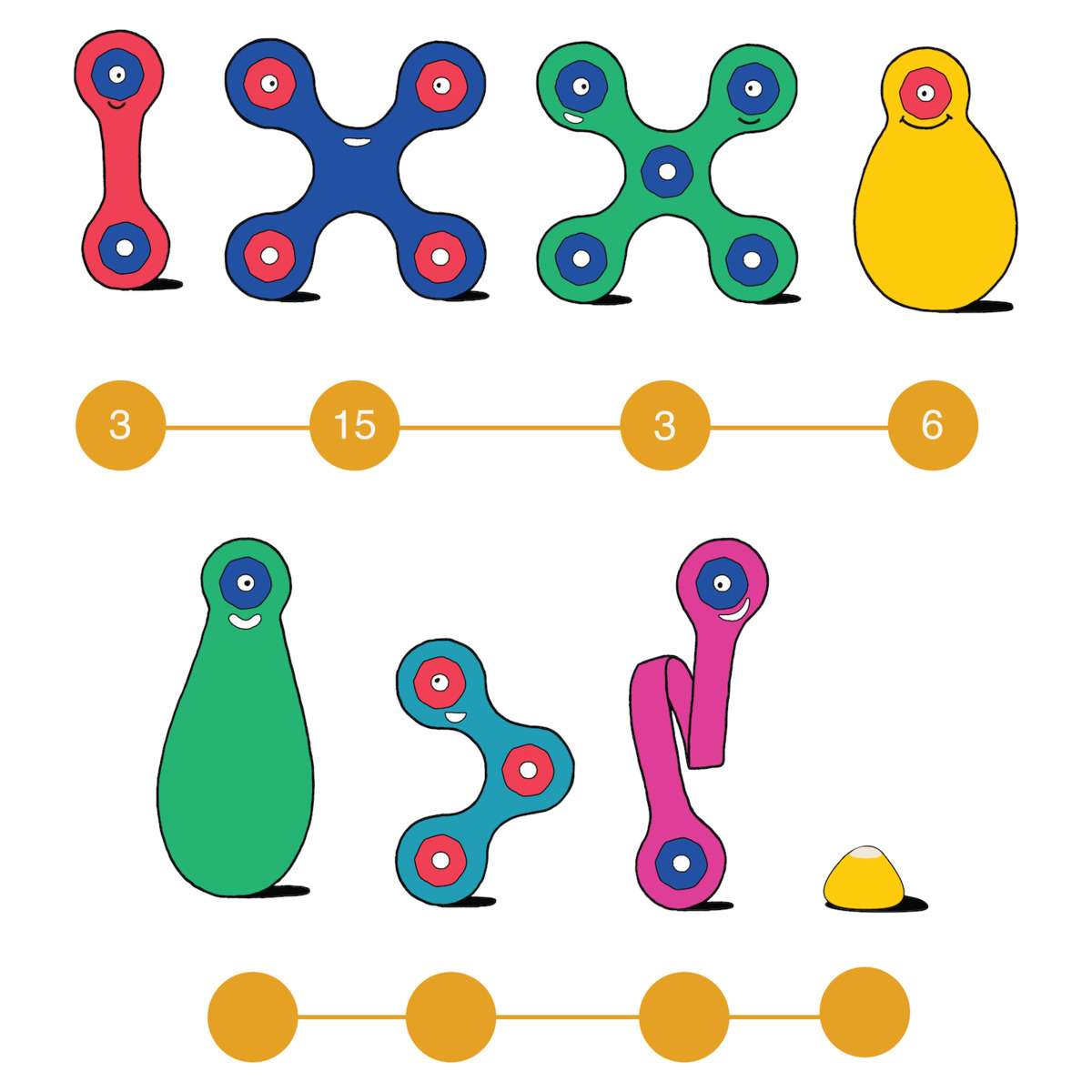 Clixo Rainbow 42 delar - Bild 3